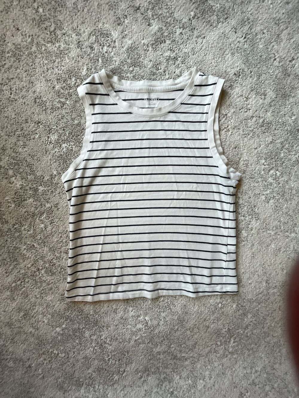 Old Navy Women's Navy and White Striped Tank Top Size S